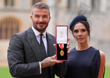 David Beckham Wears Victoria Beckham’s First Men’s Look to Receive Knighthood from King Charles at Windsor Castle